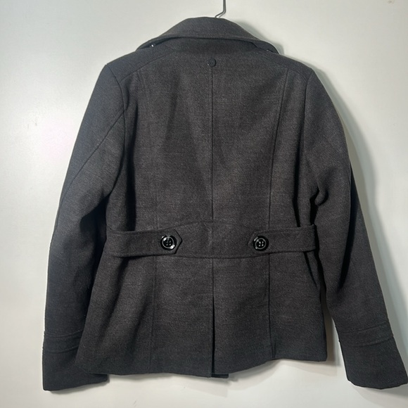AMERICAN RAG WOMEN PEA COAT LINED DARK GRAY SIZE MEDIUM - Picture 4 of 9